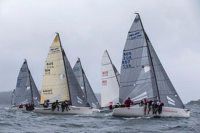 Melges 24 start line - 2017 Sydney Harbour Regatta ©  Andrea Francolini / MHYC http://www.afrancolini.com/